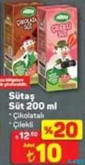 SÜTAŞ SÜT ÇİKOLATALI/ÇİLEKLİ 200 ML SÜTAŞ SÜT ÇİKOLATALI/ÇİLEKLİ 200 ML